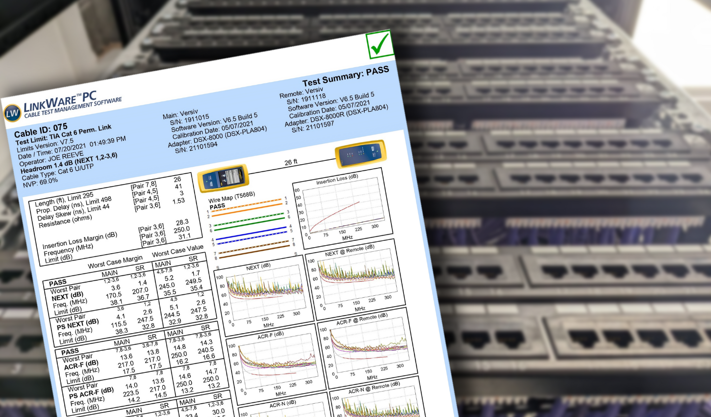 Is your Data Cabling Installer Providing Test Results